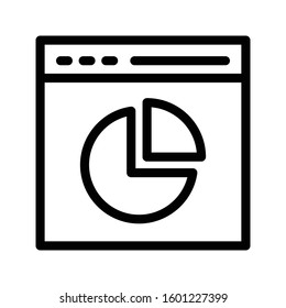 chart vector color line icon 