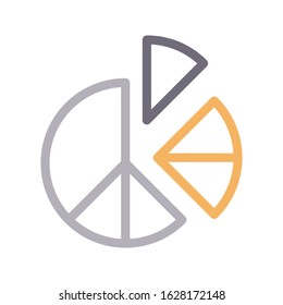 chart vector color line icon 
