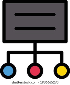 chart vector color line icon