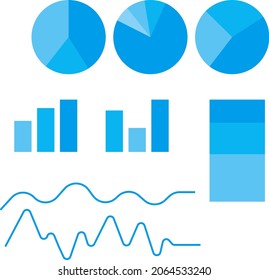 chart vector design for your work with blue color