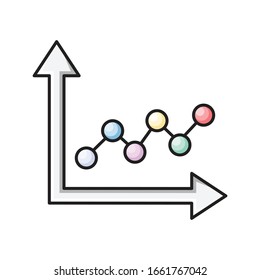 chart vector flat color icon 