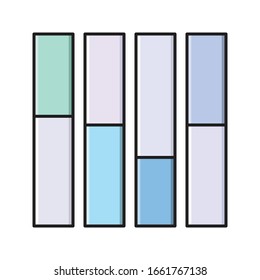 chart vector flat color icon 