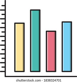 chart vector flat color icon