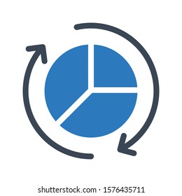 chart vector glyph color  icon 