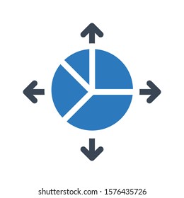 chart vector glyph color  icon 