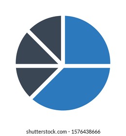 chart vector glyph color icon 