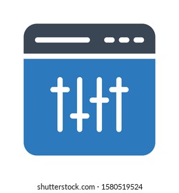 chart vector glyph color icon 