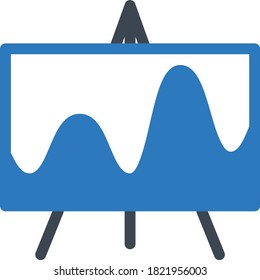 chart vector glyph color icon