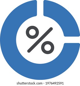 chart vector glyph colour  icon
