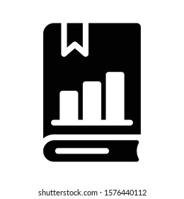 chart vector glyph flat icon 