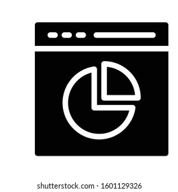 chart vector glyph flat icon 