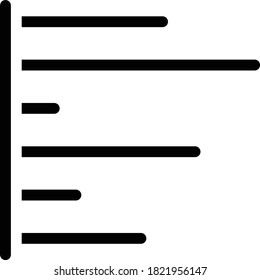 chart vector glyph flat icon 