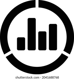 chart vector glyph flat icon