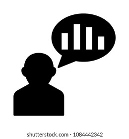chart vector glyphs icon