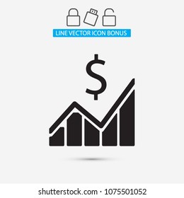 Chart Vector icon