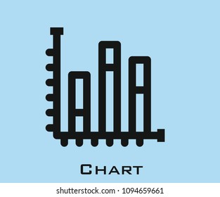 Chart vector icon