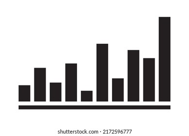 Chart vector icon business symbol. Finance rate diagram sign. Infochart market report.