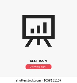 Chart vector icon. Diagram symbol. Best modern flat pictogram illustration for web and mobile apps design