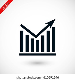 Chart vector icon, flat design best vector icon