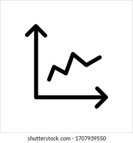 Diagramm Vektorillustration Symbol. Grap flaches Schild Design. Bildsymbol. Diagramm-Piktogramm