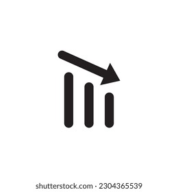 Chart vector icon. Graph flat sign design. Infographic chart symbol pictogram. UX UI icon