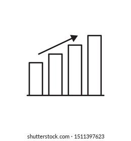 Chart vector icon, chart vector illustration