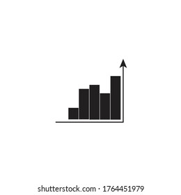 chart vector icon illustration on white background. 