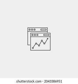 Chart vector icon illustration sign
