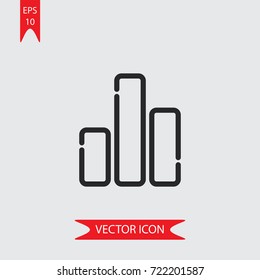 Chart vector icon, illustration symbol