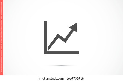 Icono de vector de gráfico Infográfico.Icono de gráfico. Gráfico en crecimiento simbol. Símbolo de barra de gráfico para el diseño del sitio web, logotipo, aplicación.