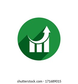 Chart vector icon isolated.