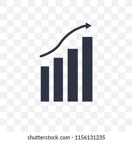 Chart vector icon isolated on transparent background, Chart logo concept