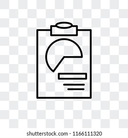 Chart vector icon isolated on transparent background, Chart logo concept