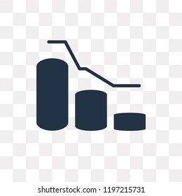 Chart vector icon isolated on transparent background, Chart transparency concept can be used web and mobile