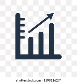 Chart vector icon isolated on transparent background, Chart transparency concept can be used web and mobile