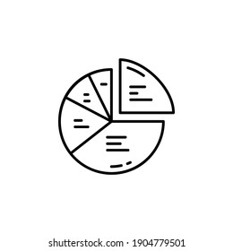 chart vector icon line style. Perfect for website, application, commerce, presentation, logo and more. simple, thin and modern outline icon