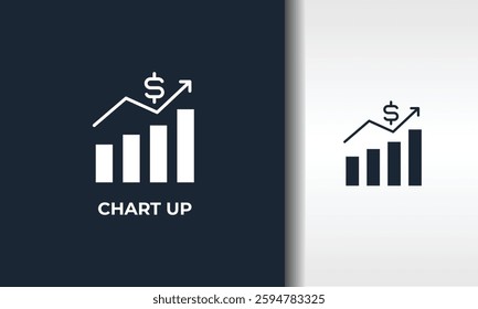 Chart Up Vector, Icon Or Logo Sign Isolated Symbol Illustration