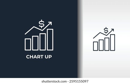 Chart Up Vector, Icon Or Logo Sign Isolated Symbol Illustration