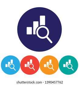 Chart vector icon , lorem ipsum Flat design