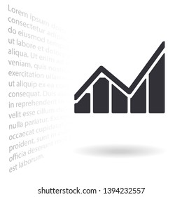 Chart Vector icon . Lorem Ipsum Illustration design