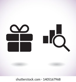 Chart vector icon , lorem ipsum Flat design