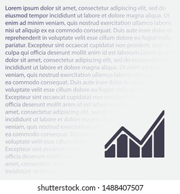 Chart Vector icon . Lorem Ipsum Illustration design