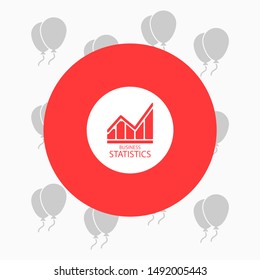 Chart Vector icon . Lorem Ipsum Illustration design