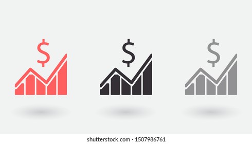 Chart Vector icon . Lorem Ipsum Illustration design