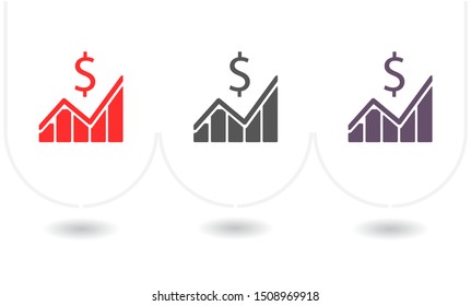 Chart Vector icon . Lorem Ipsum Illustration design
