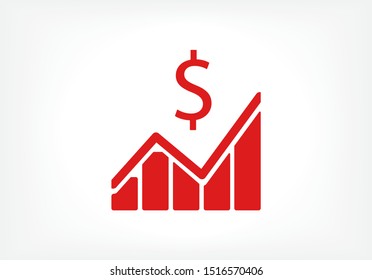 Chart Vector icon . Lorem Ipsum Illustration design