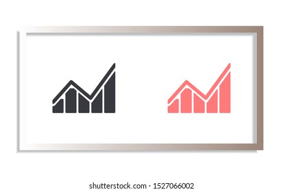 Chart Vector icon . Lorem Ipsum Illustration design