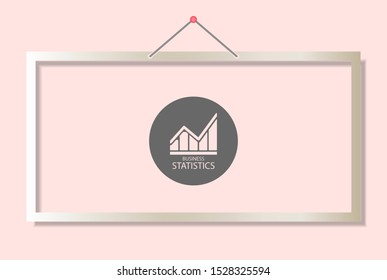 Chart Vector icon . Lorem Ipsum Illustration design