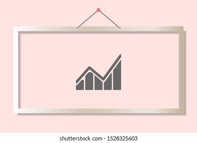 Chart Vector icon . Lorem Ipsum Illustration design