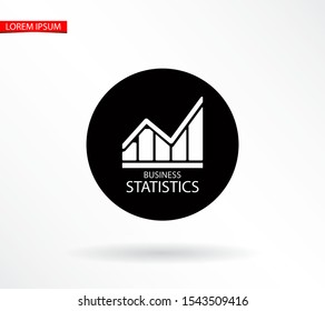 Chart Vector icon . Lorem Ipsum Illustration design